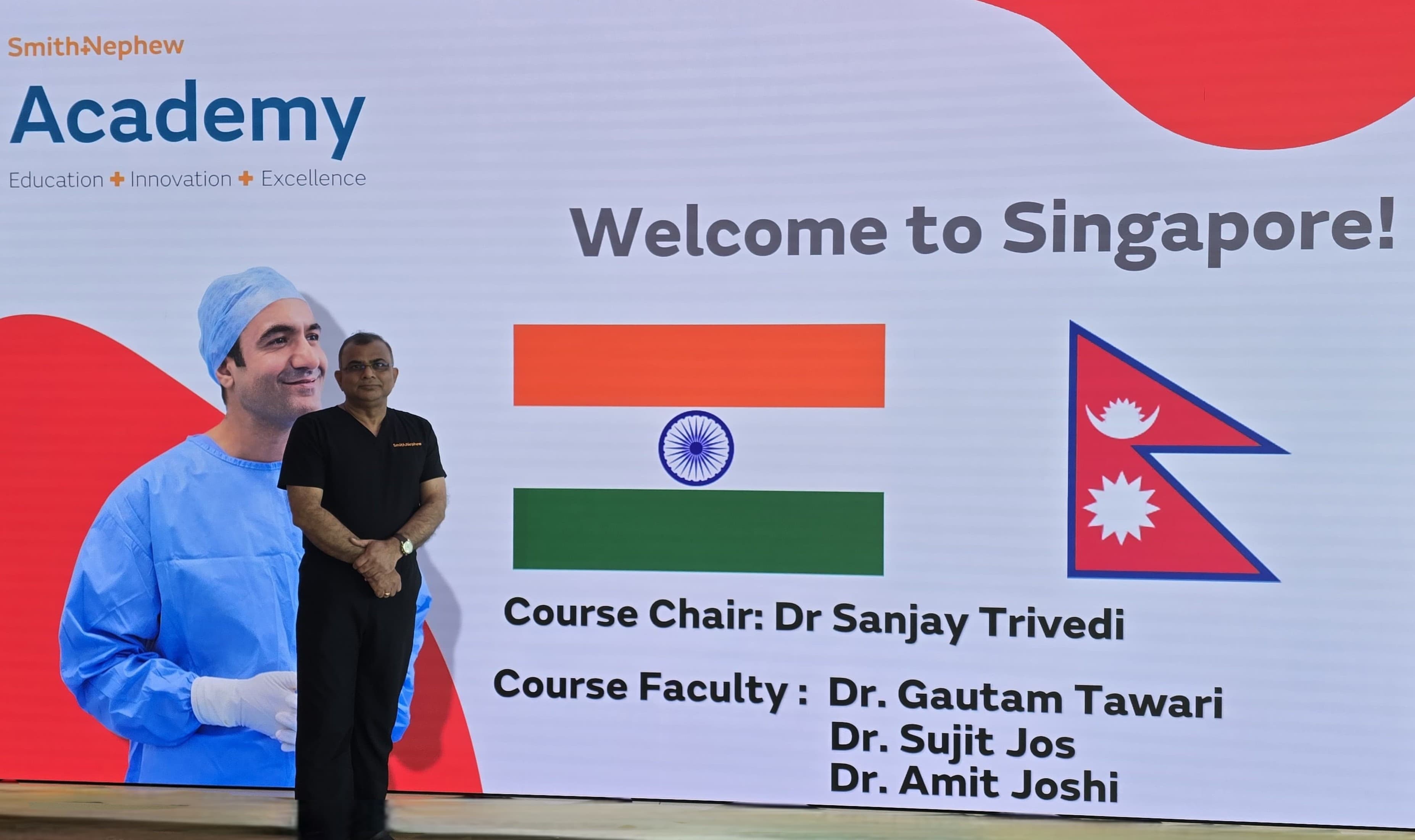 Dr. Sanjay Trivedi with surgical team in operation theatre